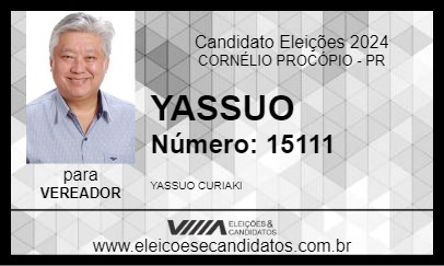 Candidato YASSUO 2024 - CORNÉLIO PROCÓPIO - Eleições