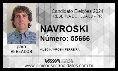 Candidato NAVROSKI 2024 - RESERVA DO IGUAÇU - Eleições