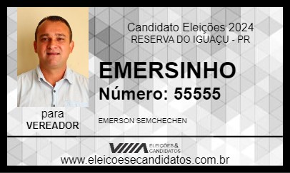 Candidato EMERSINHO 2024 - RESERVA DO IGUAÇU - Eleições