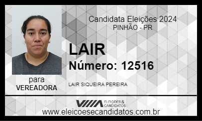 Candidato LAIR 2024 - PINHÃO - Eleições