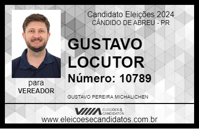 Candidato GUSTAVO LOCUTOR 2024 - CÂNDIDO DE ABREU - Eleições