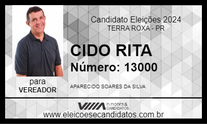 Candidato CIDO RITA 2024 - TERRA ROXA - Eleições