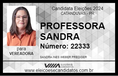 Candidato SANDRA 2024 - CATANDUVAS - Eleições