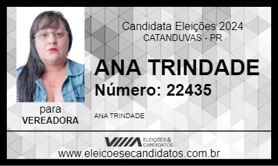 Candidato ANA TRINDADE 2024 - CATANDUVAS - Eleições