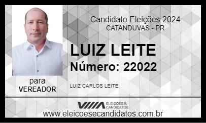 Candidato LUIZ LEITE 2024 - CATANDUVAS - Eleições