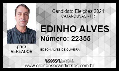 Candidato EDINHO ALVES 2024 - CATANDUVAS - Eleições