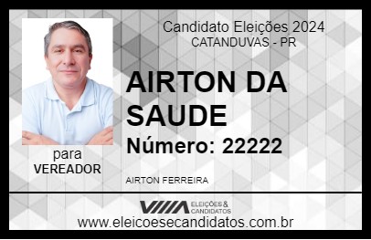 Candidato AIRTON  NEGO  2024 - CATANDUVAS - Eleições