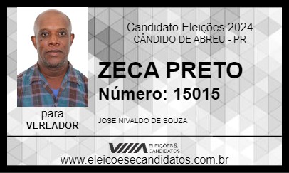 Candidato ZECA PRETO 2024 - CÂNDIDO DE ABREU - Eleições