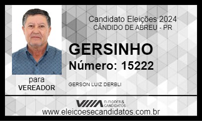 Candidato GERSINHO 2024 - CÂNDIDO DE ABREU - Eleições