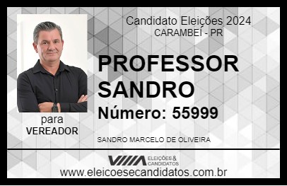 Candidato PROFESSOR SANDRO 2024 - CARAMBEÍ - Eleições