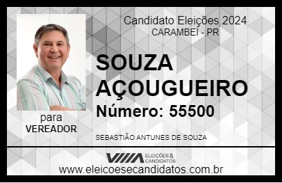 Candidato SOUZA AÇOUGUEIRO 2024 - CARAMBEÍ - Eleições