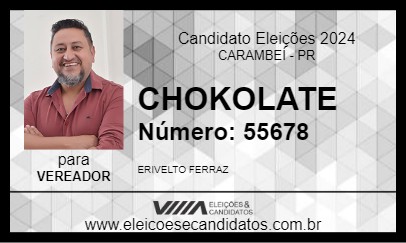 Candidato CHOKOLATE 2024 - CARAMBEÍ - Eleições