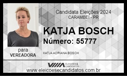 Candidato KATJA BOSCH 2024 - CARAMBEÍ - Eleições