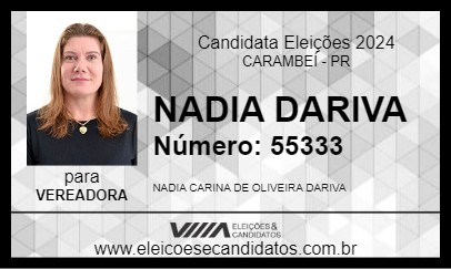 Candidato NADIA DARIVA 2024 - CARAMBEÍ - Eleições