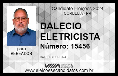 Candidato DALECIO ELETRICISTA 2024 - CORBÉLIA - Eleições