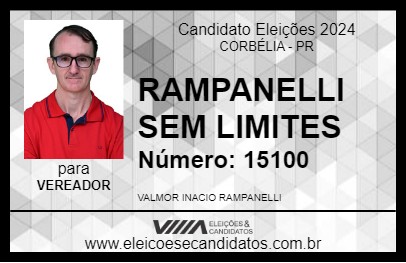 Candidato RAMPANELLI SEM LIMITES 2024 - CORBÉLIA - Eleições