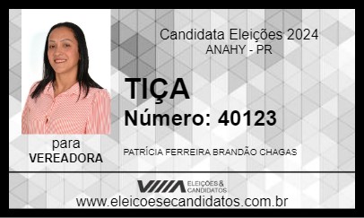 Candidato TIÇA 2024 - ANAHY - Eleições