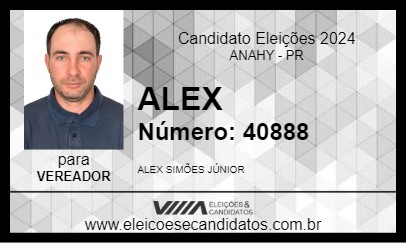 Candidato ALEX 2024 - ANAHY - Eleições