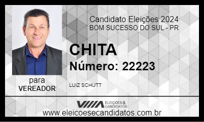 Candidato CHITA 2024 - BOM SUCESSO DO SUL - Eleições