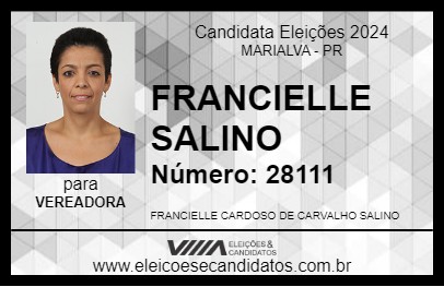 Candidato FRANCIELLE SALINO 2024 - MARIALVA - Eleições