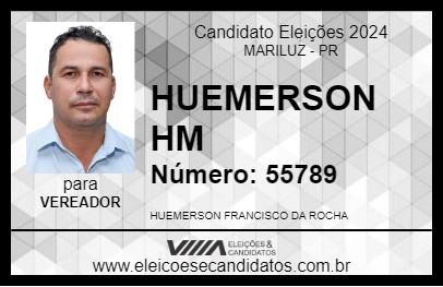 Candidato HUEMERSON HM 2024 - MARILUZ - Eleições