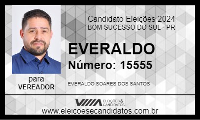 Candidato EVERALDO 2024 - BOM SUCESSO DO SUL - Eleições