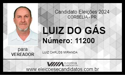 Candidato LUIZ DO GÁS 2024 - CORBÉLIA - Eleições