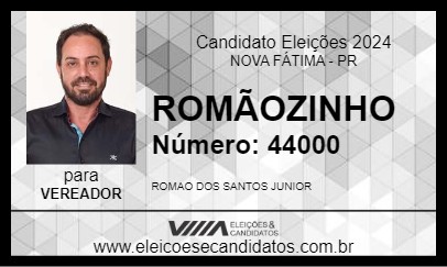 Candidato ROMÃOZINHO 2024 - NOVA FÁTIMA - Eleições