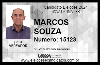 Candidato MARCOS SOUZA 2024 - NOVA FÁTIMA - Eleições