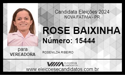 Candidato ROSE BAIXINHA 2024 - NOVA FÁTIMA - Eleições