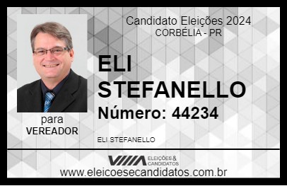 Candidato ELI STEFANELLO 2024 - CORBÉLIA - Eleições