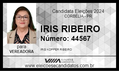 Candidato IRIS RIBEIRO 2024 - CORBÉLIA - Eleições