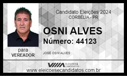 Candidato OSNI ALVES 2024 - CORBÉLIA - Eleições