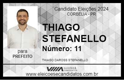 Candidato THIAGO STEFANELLO 2024 - CORBÉLIA - Eleições