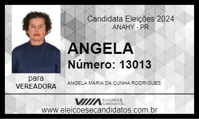 Candidato ANGELA 2024 - ANAHY - Eleições