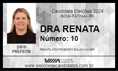 Candidato DRA RENATA 2024 - NOVA FÁTIMA - Eleições