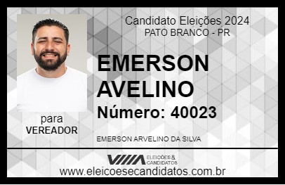 Candidato EMERSON ARVELINO 2024 - PATO BRANCO - Eleições