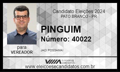 Candidato PINGUIM 2024 - PATO BRANCO - Eleições