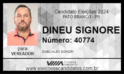 Candidato DINEU SIGNORE 2024 - PATO BRANCO - Eleições