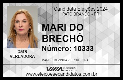 Candidato MARI DO BRECHÓ 2024 - PATO BRANCO - Eleições