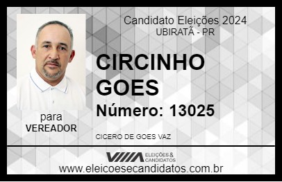 Candidato CIRCINHO GOES 2024 - UBIRATÃ - Eleições