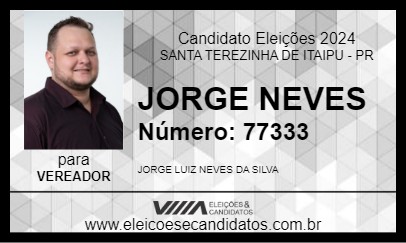 Candidato JORGE NEVES 2024 - SANTA TEREZINHA DE ITAIPU - Eleições