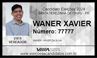 Candidato WANER XAVIER 2024 - SANTA TEREZINHA DE ITAIPU - Eleições