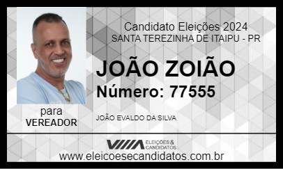 Candidato JOÃO ZOIÃO 2024 - SANTA TEREZINHA DE ITAIPU - Eleições