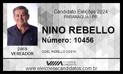 Candidato NINO REBELLO 2024 - PARANAGUÁ - Eleições