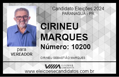 Candidato CIRINEU MARQUES 2024 - PARANAGUÁ - Eleições