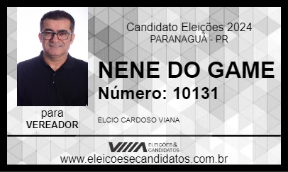 Candidato NENE DO GAME 2024 - PARANAGUÁ - Eleições