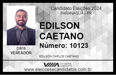 Candidato EDILSON CAETANO 2024 - PARANAGUÁ - Eleições