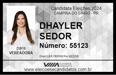 Candidato DHAYLER SEDOR 2024 - CAMPINA DO SIMÃO - Eleições