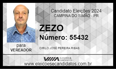 Candidato ZEZO 2024 - CAMPINA DO SIMÃO - Eleições